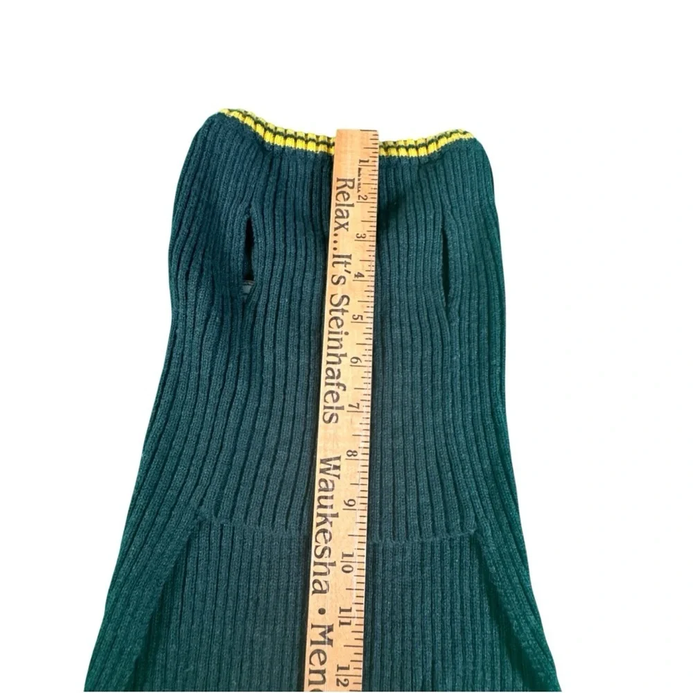 Green Bay Packers Dog Sweater Medium NFL Pet Knit Vest Green Gold Ribbed